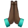 Folded Hands: Dark Skin Tone Emoji 🙏🏿 image - WhatsApp style