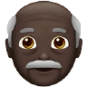Old Man: Dark Skin Tone Emoji 👴🏿 image - Apple style