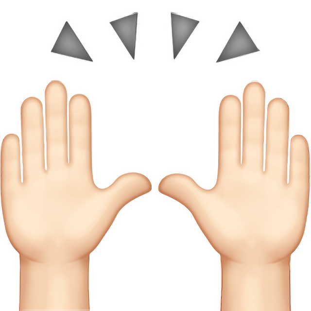 Raising Hands: Light Skin Tone