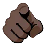 Index Pointing At The Viewer: Dark Skin Tone Emoji 🫵🏿 image - Google Noto Color Animated style