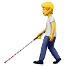 Person With White Cane Emoji 🧑‍🦯 image - Apple style