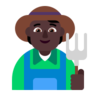 Farmer: Dark Skin Tone Emoji 🧑🏿‍🌾 image - Microsoft Classic 2D style