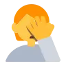 Emoji Face Palm 🤦 image - Tossface style