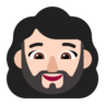Woman: Light Skin Tone, Beard Emoji 🧔🏻‍♀️ image - Microsoft Classic 2D style
