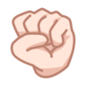 Raised Fist: Light Skin Tone Emoji ✊🏻 image - Emojidex style