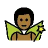 Man Fairy: Medium-Dark Skin Tone Emoji 🧚🏾‍♂️ image - OpenMoji style