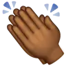 Clapping Hands: Medium-Dark Skin Tone Emoji 👏🏾 image - WhatsApp style