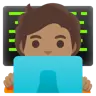 Technologist: Medium Skin Tone Emoji 🧑🏽‍💻 image - Google Noto Color style