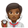 Health Worker: Medium-Dark Skin Tone Emoji 🧑🏾‍⚕️ image - WhatsApp style