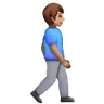 Man Walking Facing Right: Medium Skin Tone Emoji 🚶🏽‍♂️‍➡️ image - Samsung style