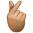 Hand With Index Finger And Thumb Crossed: Medium Skin Tone