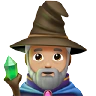 Man Mage: Medium-Light Skin Tone Emoji 🧙🏼‍♂️ image - Apple style