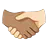 Handshake: Medium Skin Tone, Light Skin Tone