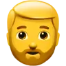 Man: Beard Emoji 🧔‍♂️ image - WhatsApp style