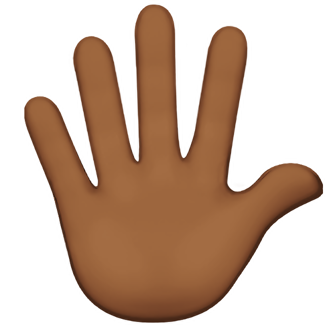 Hand With Fingers Splayed: Medium-Dark Skin Tone