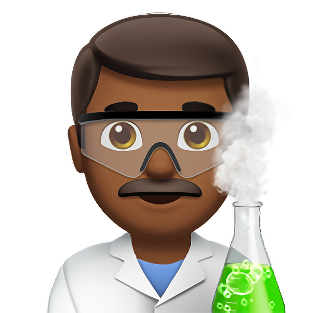 Man Scientist: Medium-Dark Skin Tone