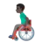 Man In Manual Wheelchair: Dark Skin Tone