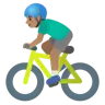 Man Biking: Medium Skin Tone Emoji 🚴🏽‍♂️ image - Google Noto Color style