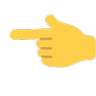 Emoji Fehér bal oldali mutató mutatószám 👈 image - Skype style
