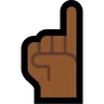 Index Pointing Up: Medium-Dark Skin Tone Emoji ☝🏾 image - Microsoft Windows 10 Segoe UI Emoji style