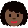 Woman: Dark Skin Tone, Curly Hair Emoji 👩🏿‍🦱 image - Twitter / X (Twemoji) style
