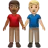 Men Holding Hands: Medium-Dark Skin Tone, Medium-Light Skin Tone