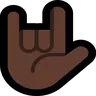 Love-You Gesture: Dark Skin Tone Emoji 🤟🏿 image - Microsoft Windows 10 Segoe UI Emoji style