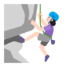 Woman Climbing: Light Skin Tone Emoji 🧗🏻‍♀️ image - Microsoft Classic 2D style