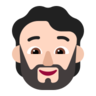 Person: Light Skin Tone, Beard Emoji 🧔🏻 image - Microsoft Classic 2D style