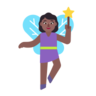 Woman Fairy: Medium-Dark Skin Tone Emoji 🧚🏾‍♀️ image - Microsoft Classic 2D style