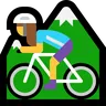 Woman Mountain Biking Emoji 🚵‍♀️ image - Microsoft Windows 10 Segoe UI Emoji style