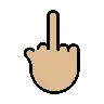 Middle Finger: Medium-Light Skin Tone Emoji 🖕🏼 image - OpenMoji style