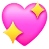 Cœur scintillant Emoji 💖 image - Samsung style