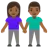 Woman And Man Holding Hands: Medium-Dark Skin Tone