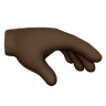 Palm Down Hand: Dark Skin Tone Emoji 🫳🏿 image - Huawei Harmony OS style