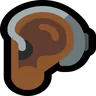 Ear With Hearing Aid: Medium-Dark Skin Tone Emoji 🦻🏾 image - Microsoft Windows 10 Segoe UI Emoji style