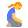 Woman Kneeling Emoji 🧎‍♀️ image - Tossface style