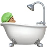 Person Taking Bath: Medium Skin Tone Emoji 🛀🏽 image - Apple style