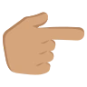 Backhand Index Pointing Right: Medium Skin Tone Emoji 👉🏽 image - EmojiTwo style