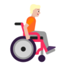 Person In Manual Wheelchair Facing Right: Medium-Light Skin Tone Emoji 🧑🏼‍🦽‍➡️ image - Microsoft Classic 2D style