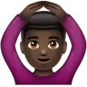 Man Gesturing Ok: Dark Skin Tone Emoji 🙆🏿‍♂️ image - WhatsApp style