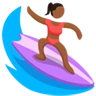 Person Surfing: Medium-Dark Skin Tone Emoji 🏄🏾 image - Facebook Messenger (2016) style