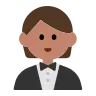 Person In Tuxedo: Medium Skin Tone Emoji 🤵🏽 image - Tossface style