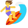 Woman Surfing Emoji 🏄‍♀️ image - Skype style