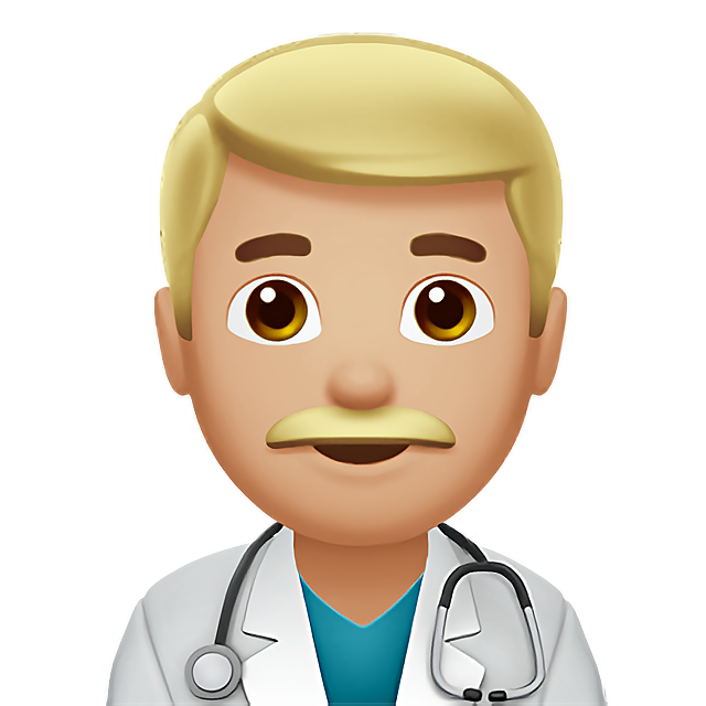 Man Health Worker: Medium-Light Skin Tone