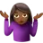 Woman Shrugging: Medium-Dark Skin Tone