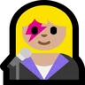 Woman Singer: Medium-Light Skin Tone Emoji 👩🏼‍🎤 image - Microsoft Windows 10 Segoe UI Emoji style
