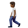 Person Walking: Medium-Dark Skin Tone Emoji 🚶🏾 image - Apple style