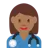 Woman Health Worker: Medium-Dark Skin Tone