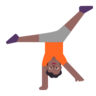 Person Cartwheeling: Medium-Dark Skin Tone Emoji 🤸🏾 image - Microsoft Classic 2D style